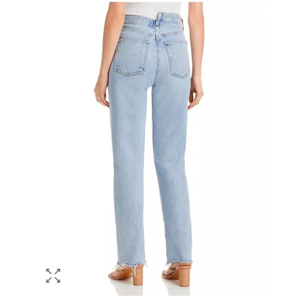 Agolde Criss Cross High Rise Straight Leg Jeans in Dimension 29 X 31 - Picture 2 of 12